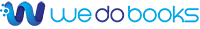 Logo of We Do Books, Inc., featuring a clean, modern design with a stylized letter 'W' and the full company name.
