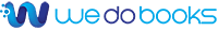 Logo of We Do Books, Inc., featuring a clean, modern design with a stylized letter 'W' and the full company name.
